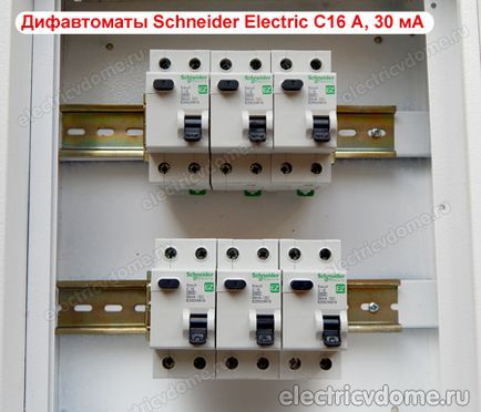 Vészhelyzeti áramkör-megszakítók vagy ouzo (Schneider Electric ér) Sürgősségi megszakítók vagy ouzo