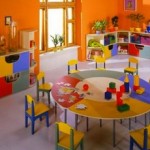 Design csoport az óvodában projekt falai helyiségek, figyelembe véve a gyermekek tevékenységét