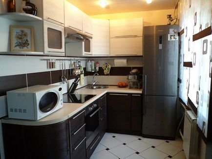 Tervezz egy kis konyha (65 valós fotó), konyha tervezés, belsőépítészet, javítás, fotók