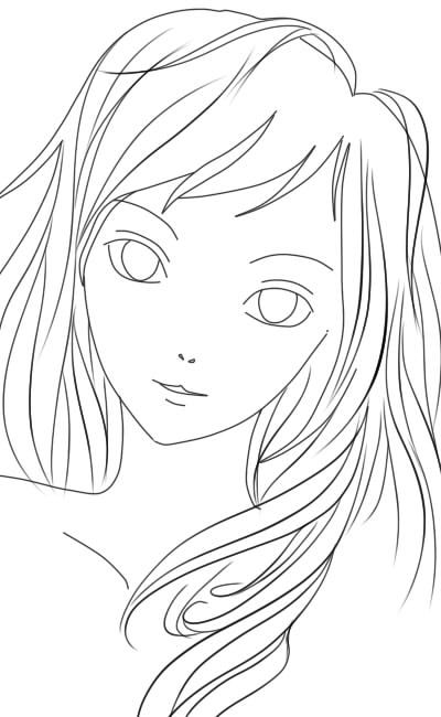 Hogyan kell felhívni anime lány arca fokozatosan ceruza, lessdraw