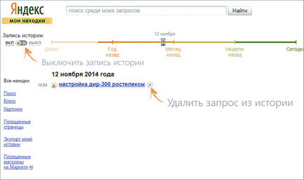 Hogyan lehet törölni a keresési előzményeket a Yandex