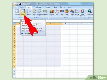 Hogyan hozzunk létre egy táblázatot az Excel