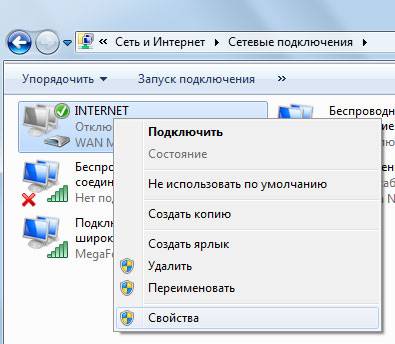 Hogyan kell bekapcsolni az automatikus internetkapcsolatra windows 7