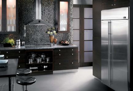 Hová tegye a hűtőbe egy kis vagy nagy, modern konyha