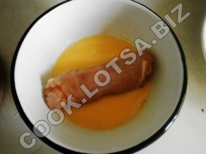 Csirke tekercs sajttal - ízletes házi lépésre recept fotók