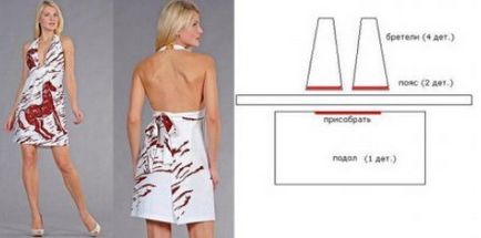 Nyári ruha minta nélküli (sundress) Nyári ruha nélkül a minta
