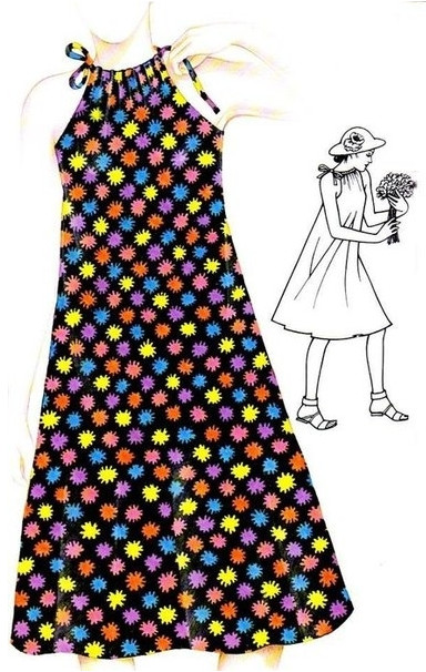 Nyári ruha minta nélküli (sundress) Nyári ruha nélkül a minta