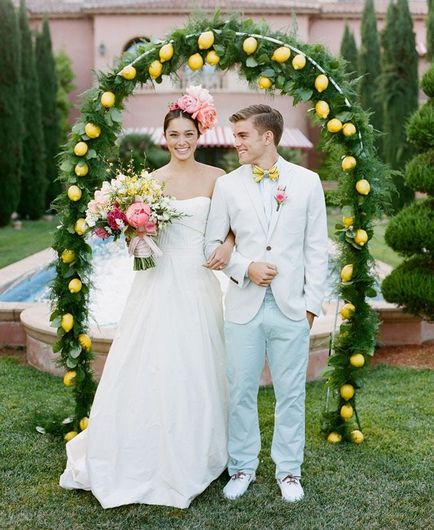 Lemon esküvői fotók és tervezési ötletek esküvő citrom szín
