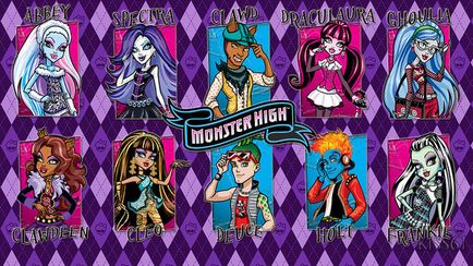 Rajzfilmfigurák - Monster High, nevük