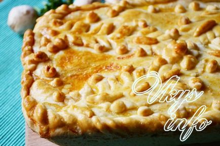Pie burgonyával és gombával recept egy fotó