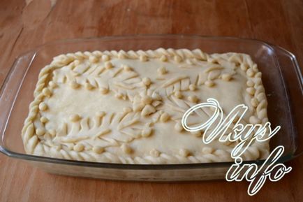 Pie burgonyával és gombával recept egy fotó
