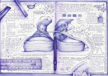Ábrák kezelni egy notebook (notebook) Ábra tollat egy notebook