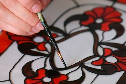 Festés akril festékek üveg mester osztályt kezdők és technikája videó