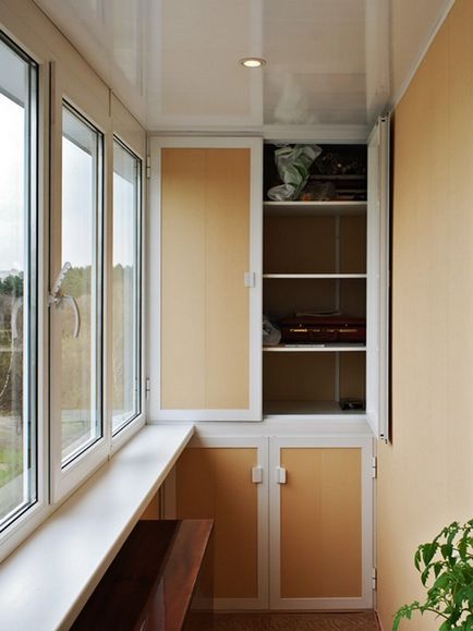 Szekrény erkély tervezési lehetőségeket, anyagok és tervezési, álom ház