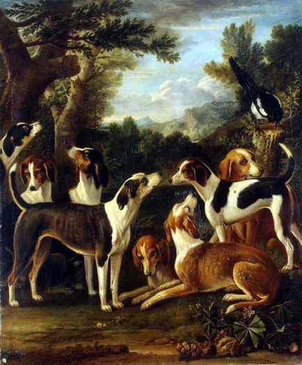 Kutyák művészek festményei