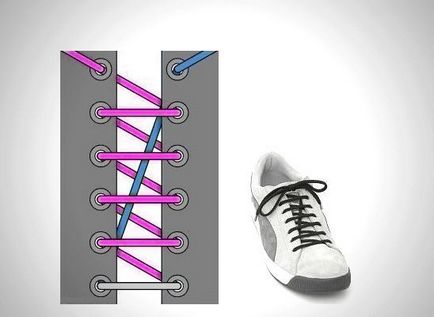 Módszerek a cipőfűző megkötése (fotó)