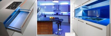 LED-es lámpák konyha - kiválasztására és telepítésére a saját kezét (fotó)