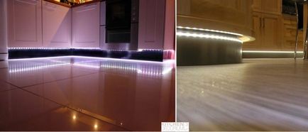 LED-es lámpák konyha - kiválasztására és telepítésére a saját kezét (fotó)