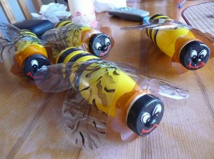 Méhkas műanyag palackok saját kezűleg