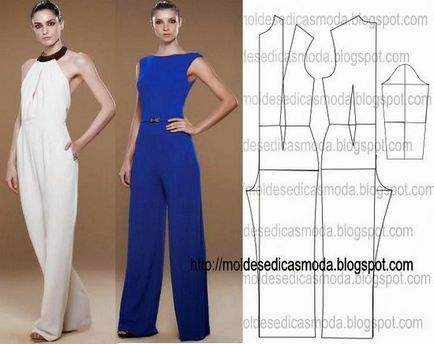 Nő jumpsuit minta és szabás leírás, hölgy