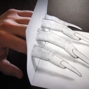 3D rajzok papíron