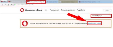 Adobe Flash Player opera letöltése és telepítése