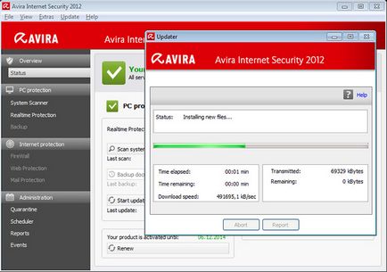 Avira frissítés, letöltés Avira szoftverfrissítések