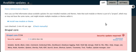 Drupal core frissítés a legújabb verzióra