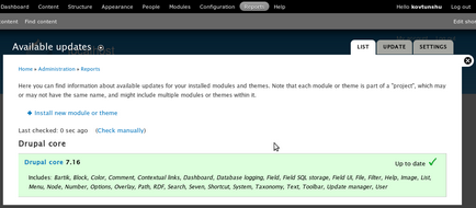 Drupal core frissítés a legújabb verzióra