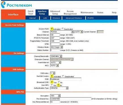 Hogyan kell beállítani a modem beállítás Rostelecom Rostelecom adsl modem-lépésre