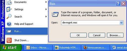 Hogyan Eszközkezelő megnyitásához a Windows XP, 7, 8