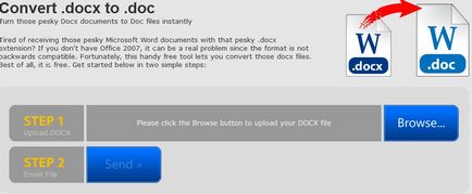 Hogyan kell megnyitni a docx fájlt, ha nincs új szó - egy 2007-es