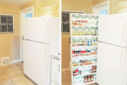 Hogyan lehet elrejteni a hűtőszekrény a konyhában fotó!
