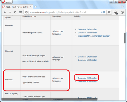Hogyan kell telepíteni flash player opera
