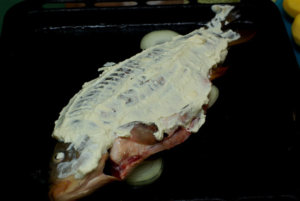 Ponty sült krumpli (hal a sütő) Carp sült burgonyával