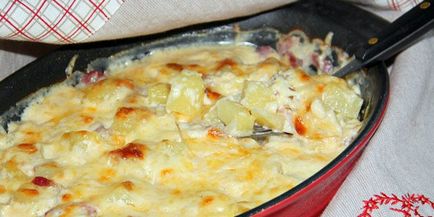 Burgonya francia kemencében - főzés receptek hús, sajt vagy gomba fotók