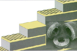 Kőműves hab blokkok cementhabarcs keverék, meg a kezét és az áramlás