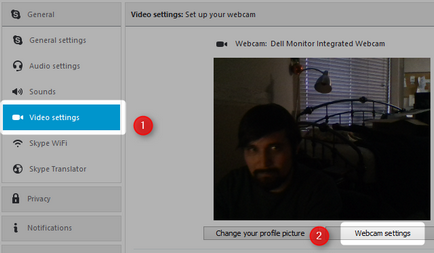 Ha nem látja magát a skype található egy gyors megoldás a problémákra a webkamera