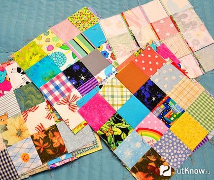 Blanket „gyors” négyzetek patchwork saját kezűleg