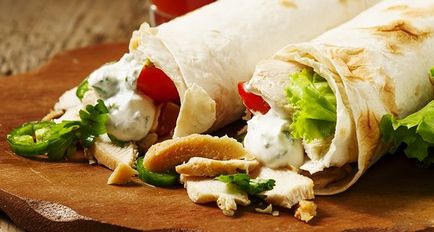 Shawarma otthon - lépésről lépésre recept fotókkal és videó