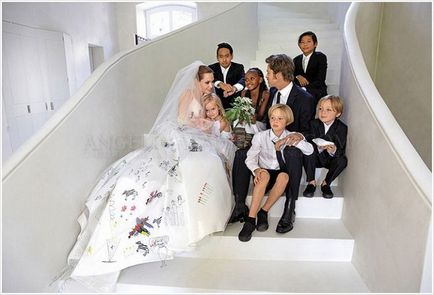 Esküvői Angelina Jolie és Brad Pitt - Fotó Videó