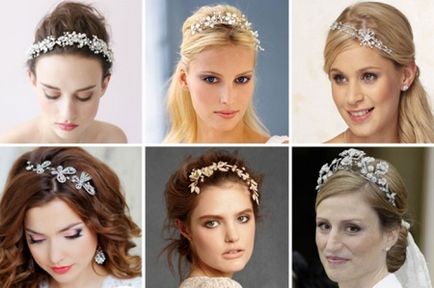 Esküvői tiara (61 fotó) modell, hogy az esküvő a menyasszony, képek a fátylat, és egy tiara-rács