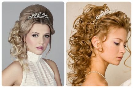 Menyasszonyi frizura a tiara sikeres képek (képek) Menyasszonyi frizura a tiara sikeres képek