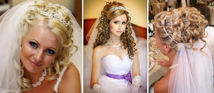 Menyasszonyi frizura a tiara sikeres képek