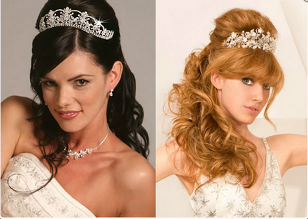 Menyasszonyi frizura a tiara sikeres képek (tiara) Menyasszonyi frizura a tiara sikeres képek