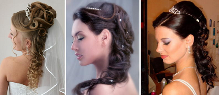 Menyasszonyi frizura a tiara sikeres képek