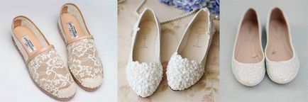 Esküvői cipő nélkül sarka 2017 - melyik modellt választja, fotó