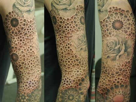 Tattoo stílus dotvork (dotwork), fotók, vázlatok tetoválás