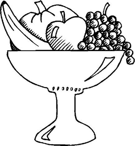 Váza és gyümölcs kép