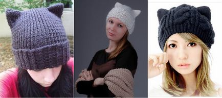 Női kalap macska fülét (30 fotó), Fel